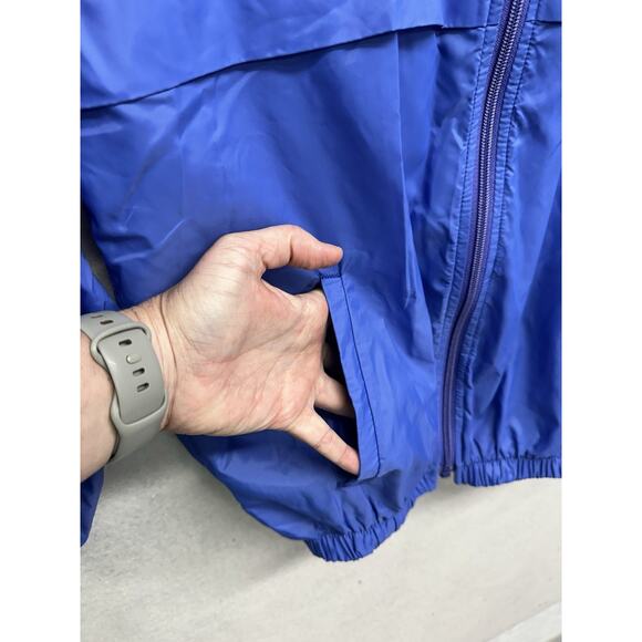 Vintage 80s Adidas Trefoil Track Windbreaker Jacket Made In USA Purple Blue - Picture 3 of 12